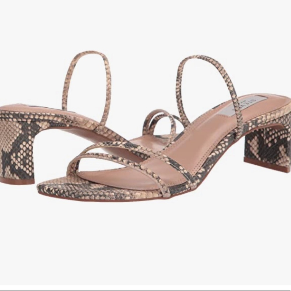 STEVE MADDEN HEELED SANDAL NATURAL MULTI